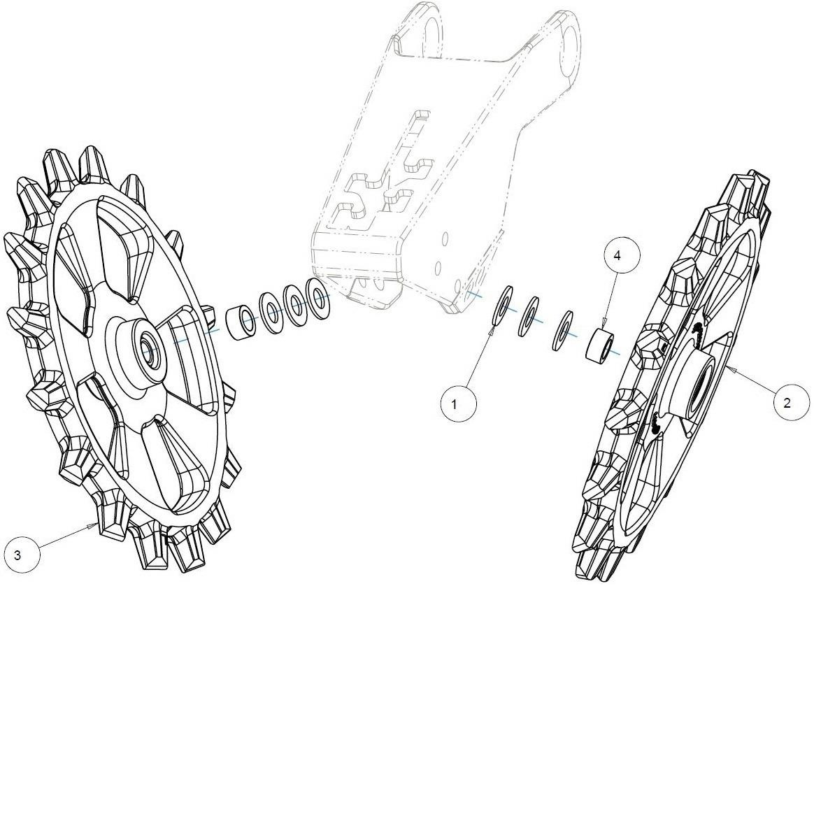 Yetter Guss Twister Wheel Bausatz (1 Reihe)